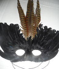 Máscara preta emplumada - MARDI GRAS MASQUERADE MÁSCARA FESTA OLHOS - HALLOWEEN comprar usado  Enviando para Brazil