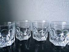 Clear Whiskey Glasses Heavy Base Tumblers Set Of 4 Drink Spirits Glassware 220ml for sale  Shipping to South Africa