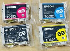 Cartuchos de tinta genuínos Epson 69 original do fabricante pacote com 4 preto/ciano/amarelo/magenta - Novo em folha comprar usado  Enviando para Brazil
