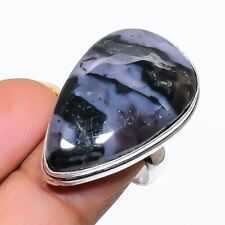 Merlinite Gemstone Handmade 925 Sterling Silver Jewelry Ring Size 6.5 for sale  Shipping to South Africa