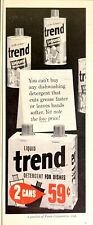 1958 Trend Detergent Dishes Dishwashing Grease Purex Corporation Print Ad, used for sale  Shipping to South Africa