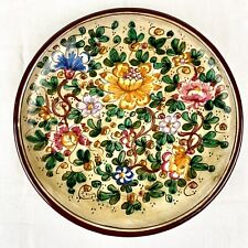 Vintage CAFF Gubbio Italy Pottery Signed Plate Floral Garden Of Flowers 7 1/2” for sale  Shipping to South Africa