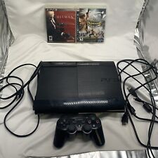 Console Sony Playstation 3 PS3 Super Slim CECH-4201A 12GB preto pacote testado comprar usado  Enviando para Brazil