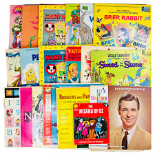 Lote de 18 discos infantis vintage Disneylândia Disney vinil LP exibição somente LEIA comprar usado  Enviando para Brazil
