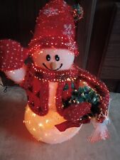 2002 Avon Fiber Optic Christmas Snowman Color Changing 16" Tall Works Great, used for sale  Grand Rapids