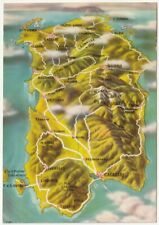 Sardegna cartolina cartina usato  Isola Vicentina