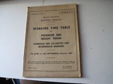 working timetable for sale  GLOUCESTER