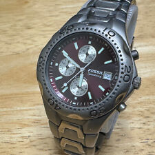 Relógio de quartzo fóssil TI-5042 masculino 200m titânio cronógrafo data nova bateria 7" comprar usado  Enviando para Brazil