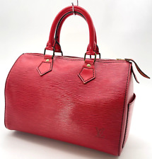 Autêntica bolsa de mão Louis Vuitton Epi vermelha Speedy 25 M43017 EE040129 comprar usado  Enviando para Brazil