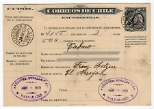 Usado, Chile 1912 Paquete Poste 100c Valparaíso-2 a EL ARRANYAN Colón Peso Bronce tipo segunda mano  Embacar hacia Mexico