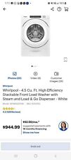 Whirlpool electric washer for sale  Irving