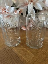 Vintage Coca-Cola Coke Can Shaped 5" Clear Glass 12 oz Cup Set of 2, used for sale  Shipping to South Africa