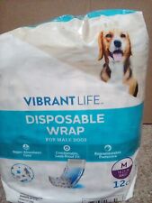 Fralda descartável Vibrant Life para cães machos tamanho médio bolsa aberta 12 unidades comprar usado  Enviando para Brazil