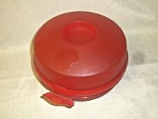 Tupperware Bagel Keeper #4440 Red Round Sandwich Lunchbox Reduce Reuse Recycle til salgs  Frakt til Norway