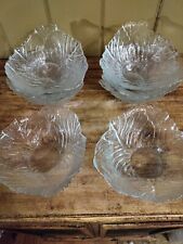 8 Ruffled Glass Salad and Dessert Bowls 7" Around for sale  Shipping to South Africa