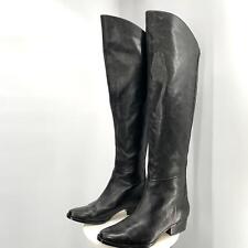 Botas de montar Dolce Vita negras de cuero genuino sobre la rodilla talla 8,5 tacón bajo planas segunda mano  Embacar hacia Argentina