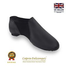 SLIP ON JAZZ Dance Shoes Black Leather Neoprene Split Irish Leotard Sole UNISEX for sale  Shipping to South Africa