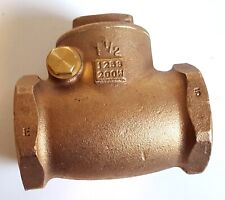 Válvula de retención oscilante de bronce Milwaukee 509 1-1/2" 125 psi vapor 200 psi agua segunda mano  Embacar hacia Argentina