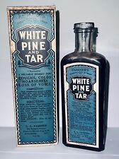 Medicina patentada de alquitrán de pino blanco. Cocina, Ontario. Botella completa y caja original segunda mano  Embacar hacia Argentina