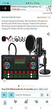 Kit de podcast microfone transmissão ao vivo mixer de áudio efeitos sonoros com microfone de estúdio comprar usado  Enviando para Brazil