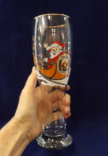 Franziskaner Weissbier ULTRA RARE  Santa In Sleigh Beer Glass 1 Pint  10" Tall for sale  Shipping to South Africa