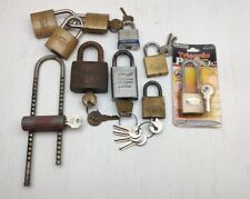 Lote de 10 fechaduras e chaves de trabalho cadeado antigo Yale American Fraim Master Lock, usado comprar usado  Enviando para Brazil