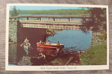 Cartão postal local acampamento público lagoa sob a ponte Saranac NY lagoas Fish Creek comprar usado  Enviando para Brazil