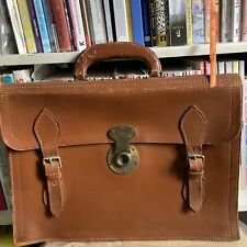 Vintage leather briefcase for sale  WARE