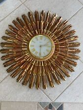 vintage sunburst clock for sale  Clive