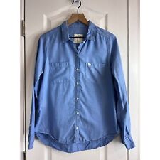 Camisa Abercrombie & Fitch feminina azul algodão manga longa com botões tamanho G, usado comprar usado  Enviando para Brazil