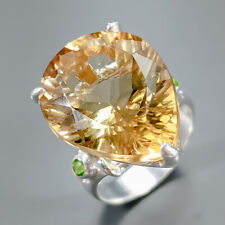 Anel de pedra preciosa 14 quilates anel citrino prata esterlina 925 tamanho 7 /R338103 comprar usado  Enviando para Brazil