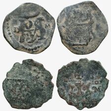 Lote 2 monedas españolas Blanca Felipe II (1556-1598) Segovia Cuenca como nuevas España #C19 segunda mano  Embacar hacia Argentina