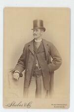 Antigo cartão de armário c1880s homem bonito bigode fogão chapéu Allentown, PA comprar usado  Enviando para Brazil