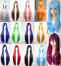 Peruca reta sexy quente 80 cm de comprimento moda cosplay fantasia anime cabelo peruca completa cabelo comprar usado  Enviando para Brazil