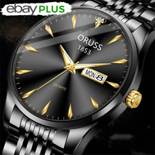 Acier Inox Quartz Montre Homme Montre Hommes Montre de Luxe Mince comprar usado  Enviando para Brazil