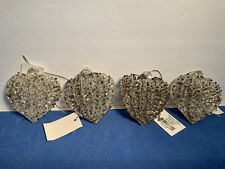 4 glass ornament heart set for sale  Defuniak Springs