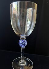 STEVEN MASLACH WINE GOBLET MARBLE STEM SIGNED & DATED~1 OF 7 for sale  Shipping to South Africa