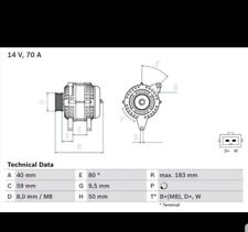 Alternator 0986038070 bosch for sale  ENNISKILLEN