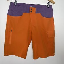 Pantalones cortos para mujer Club Ride talla S bicicleta ciclismo senderismo elásticos naranja púrpura segunda mano  Embacar hacia Argentina