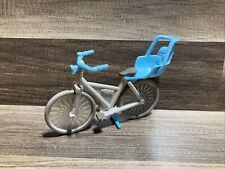 Bicicleta de bicicleta Fisher Price Loving Family 1997 azul/gris con asiento para bebé, usado segunda mano  Embacar hacia Argentina