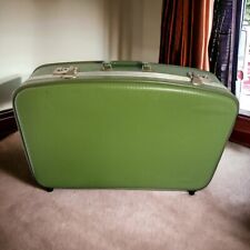 Vintage Avocado Green Luggage Hard Shell Suitcase Beauty Train 23” x 16” x 7” for sale  Shipping to South Africa