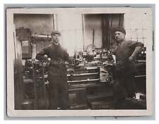 Metalworker at lathe profession craft workshop - old photo for sale  Shipping to South Africa