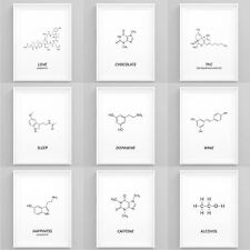 Used, Molecule Print DNA Poster Framed Wall Art Science Gifts Genertic Code Geek Art for sale  Shipping to Ireland