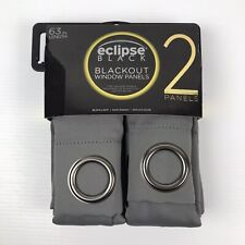 Usado, 2 painéis de cortina Eclipse blackout com ilhós cinza 37 x 63 comprar usado  Enviando para Brazil
