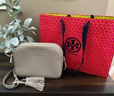 Beautiful Leather Tory Burch Thea Crossbody Bag taupe gray , used for sale  Indio