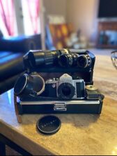 Asahi Pentax SV 35mm M42 Mount SLR Camera Body W Lenses, Light Meter & Hard Case, used for sale  Shipping to South Africa