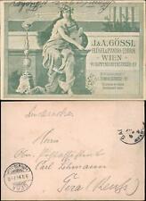 Pocztówka Wiedeń WINGGEL & PIANINO-FABRIK Gumpendorferstrasse Gössl 1898 na sprzedaż  Wysyłka do Poland