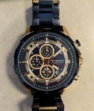 Blue Curren M-8323 Luxury Business chronograph Men's Watch, used for sale  Shipping to South Africa