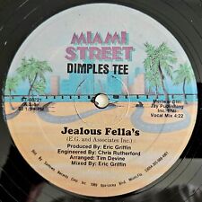 Usado, 1987 - Camiseta con hoyuelos - Jealous Fella's - Miami Street Records impresión original segunda mano  Embacar hacia Argentina