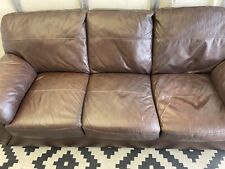 Seater brown leather for sale  MARLOW